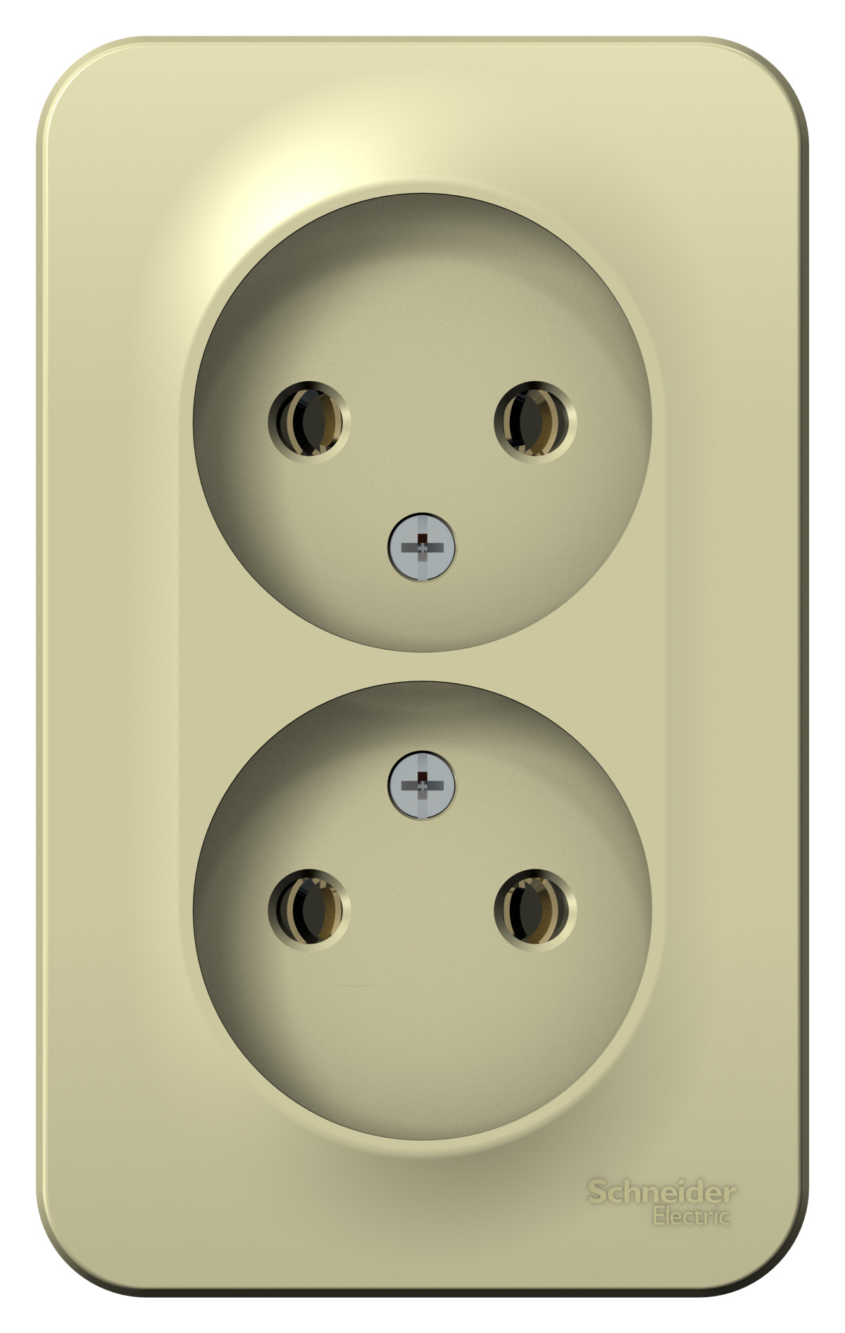 BLANCA О/У РОЗЕТКА двойная без заземления без шторок, ИЗОЛ.ПЛ., 16А, 250В, БЕЖЕВЫЙ