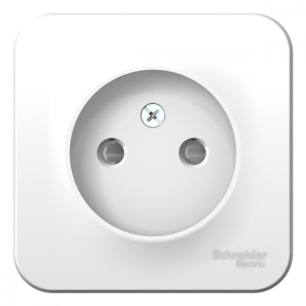 BLANCA О/У РОЗЕТКА без заземления со шторками, ИЗОЛ.ПЛ., 16А, 250В, БЕЛЫЙ