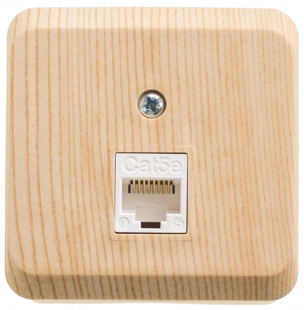 Розетка Schneider Electric ЭТЮД компьютерная RJ45 кат.5е О/У СОСНА
