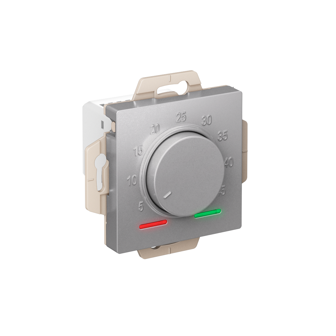 ATLASDESIGN ТЕРМОСТАТ электронный для теплого пола с датчиком, 10A, механизм, АЛЮМИНИЙ