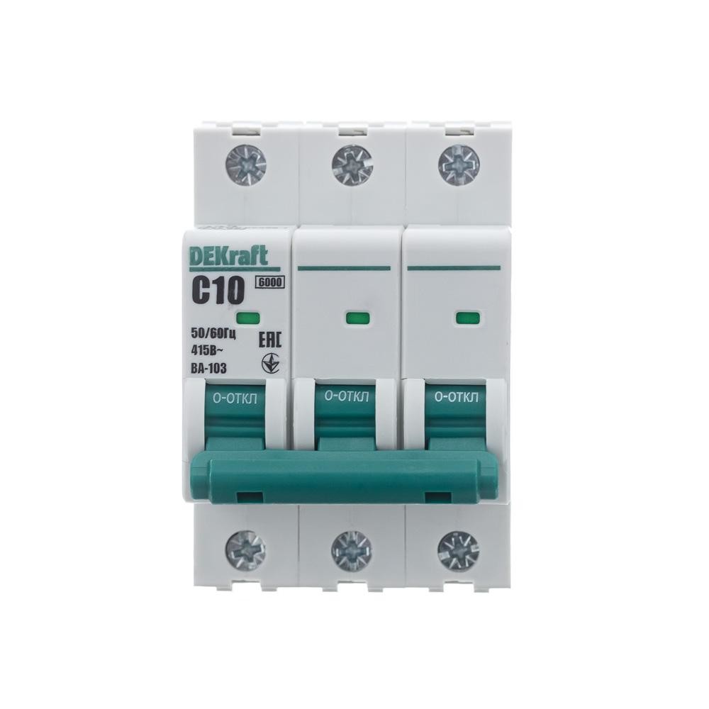 Автоматический выключатель ВА-103 3P 10А C 6кА