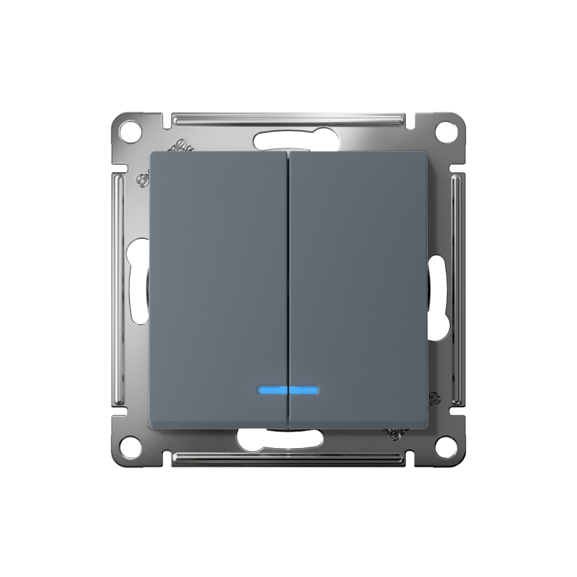 ATLASDESIGN 2-клавишный ВЫКЛЮЧАТЕЛЬ с подсветкой, сх.5а, 10АХ, механизм, ГРИФЕЛЬ