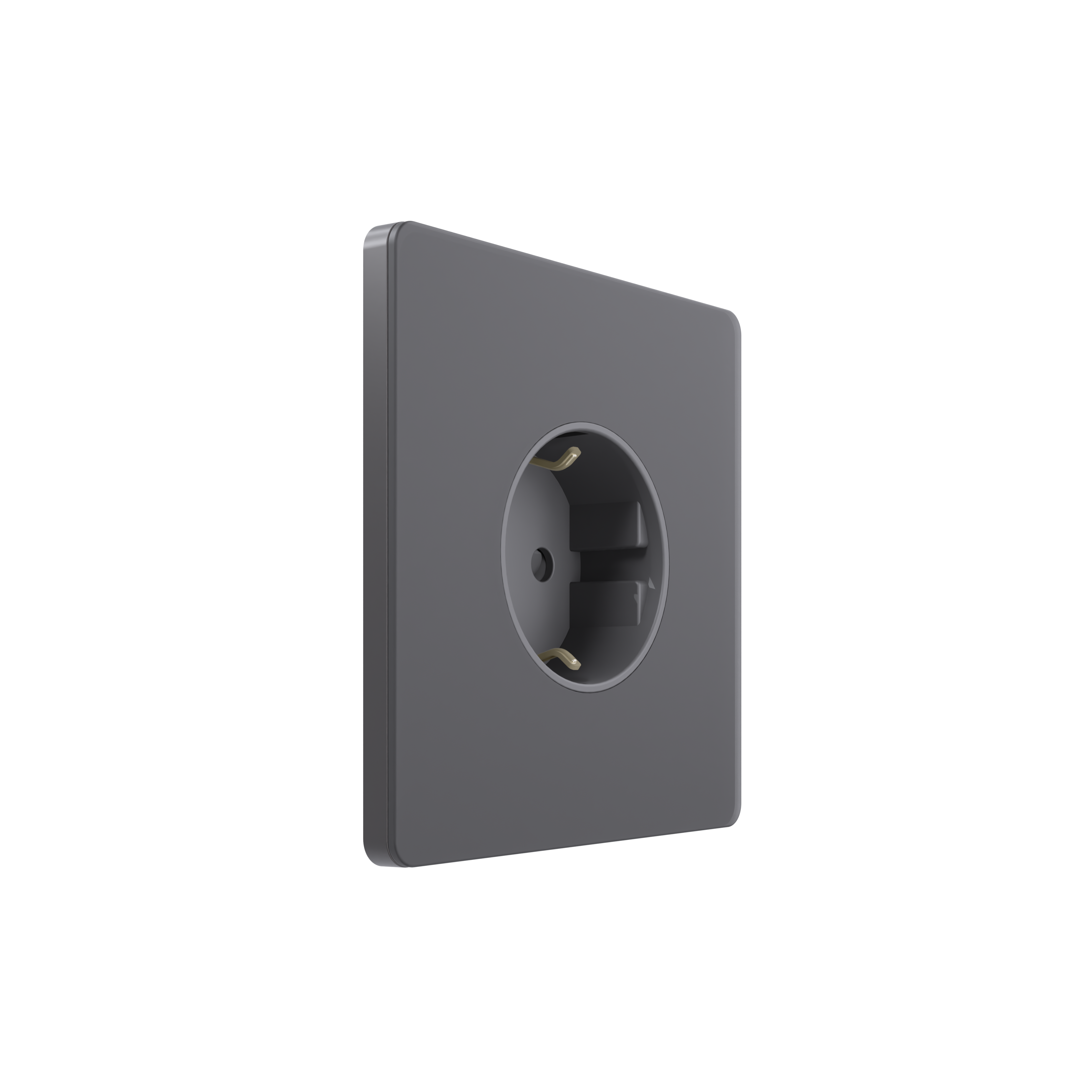 Systeme Infinity, Розетка С/У с ЗК (250В, 16А, защит.шторки), Вулканический пепел