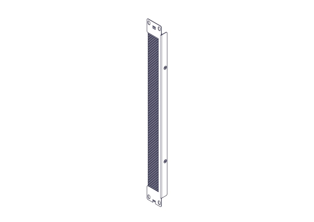 Щеточный уплотнитель Systeme Electric, серия Uniprom, 1U, 2шт, черный