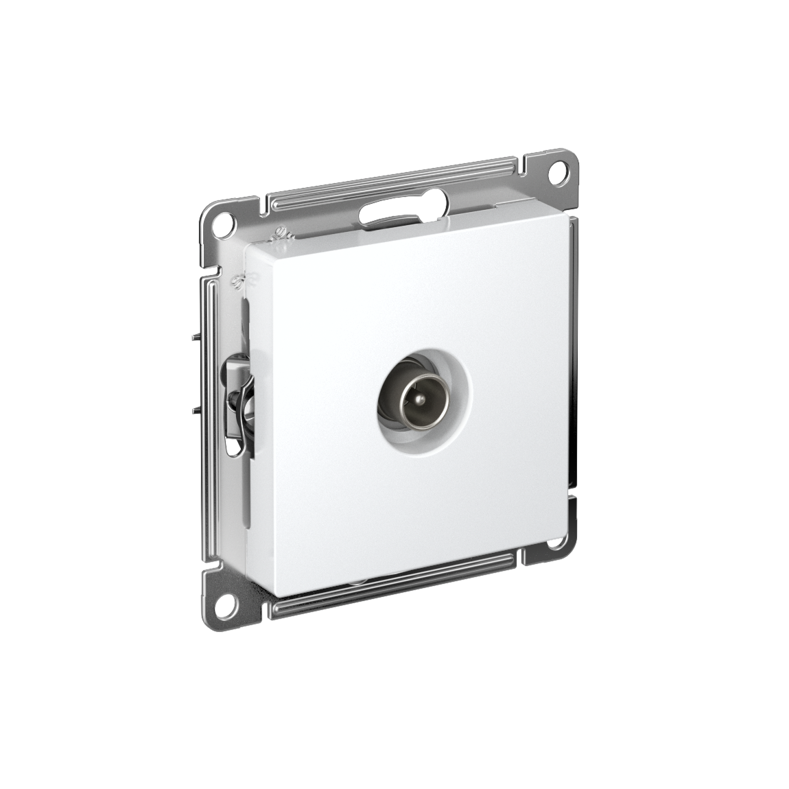 ATLASDESIGN TV РОЗЕТКА проходная 4дБ, механизм, БЕЛЫЙ