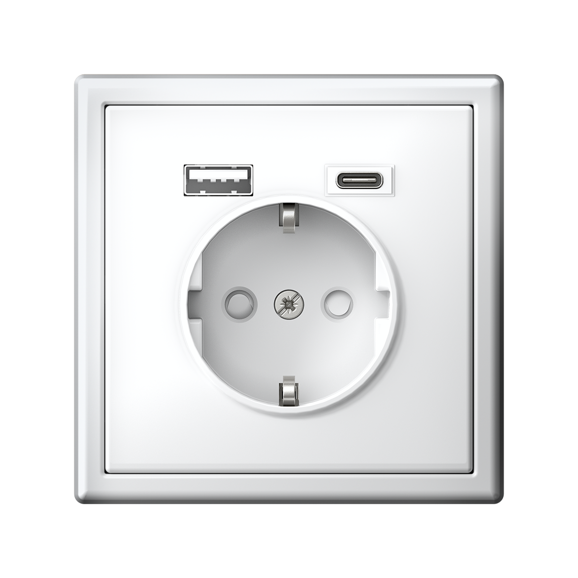 ARTGALLERY РОЗЕТКА 16А с 2 USB A+C, 5В/2,4А/3,0А, 2х5В/1,5А, механизм, БЕЛЫЙ