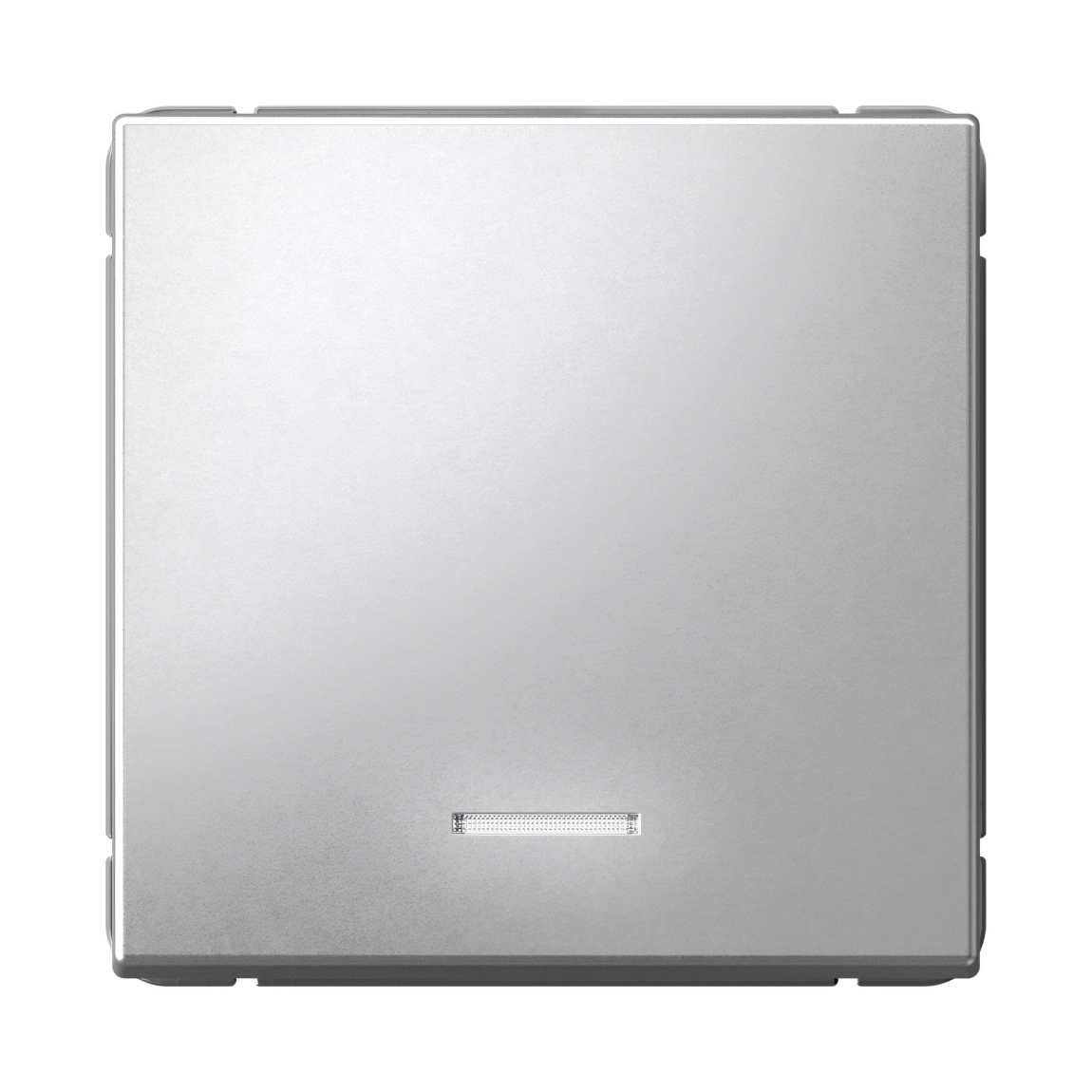 ARTGALLERY 1-клавишный ВЫКЛЮЧАТЕЛЬ с подсветкой, 10АХ, механизм, быстрозажим. клем., АЛЮМИНИЙ