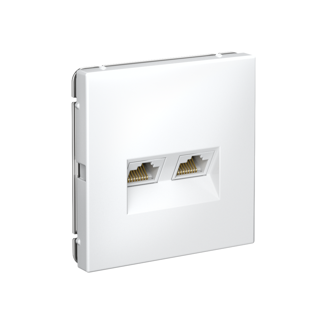 ARTGALLERY РОЗЕТКА двойная компьютерная RJ45+RJ45, кат. 5е, механизм, БЕЛЫЙ