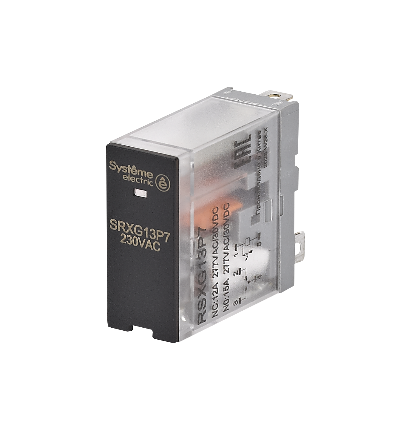 Реле 12A 1CO 230VAC LED