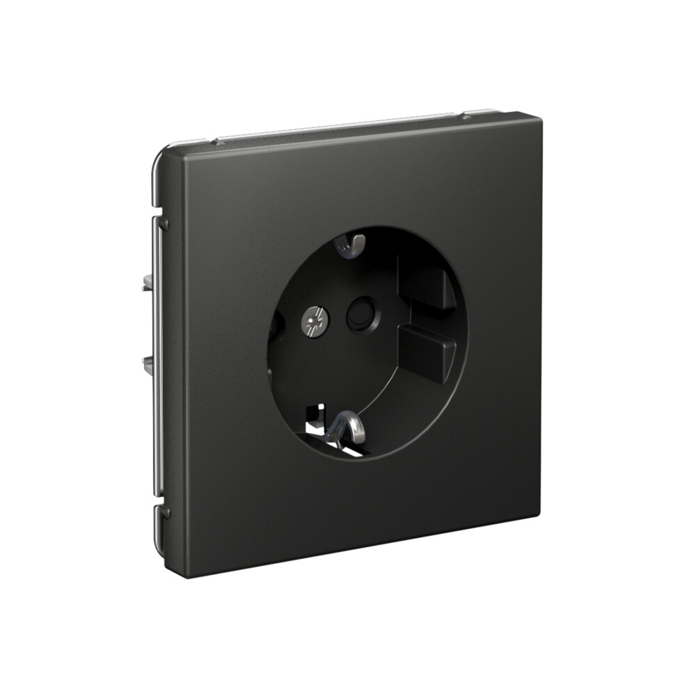 ARTGALLERY РОЗЕТКА с заземлением со шторками, 16А, механизм, быстрозажим. клем., БАЗАЛЬТ