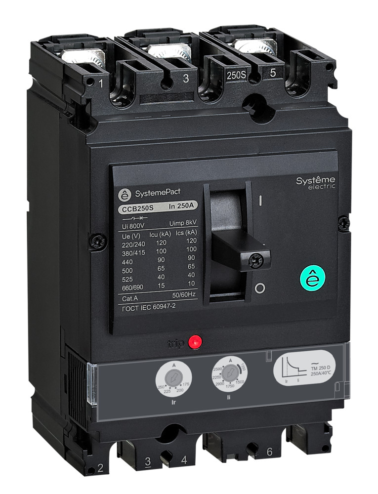 АВТ.ВЫКЛ SYSTEMEPACT CCB250 150KA 3P3D TMD250