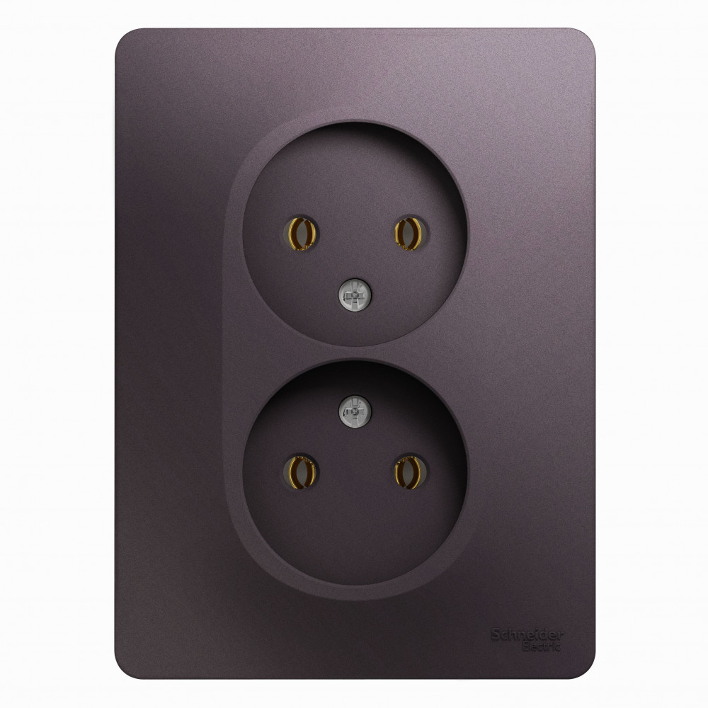 РОЗЕТКА двойная без з/к,в сб.,СИРЕНЕВЫЙ