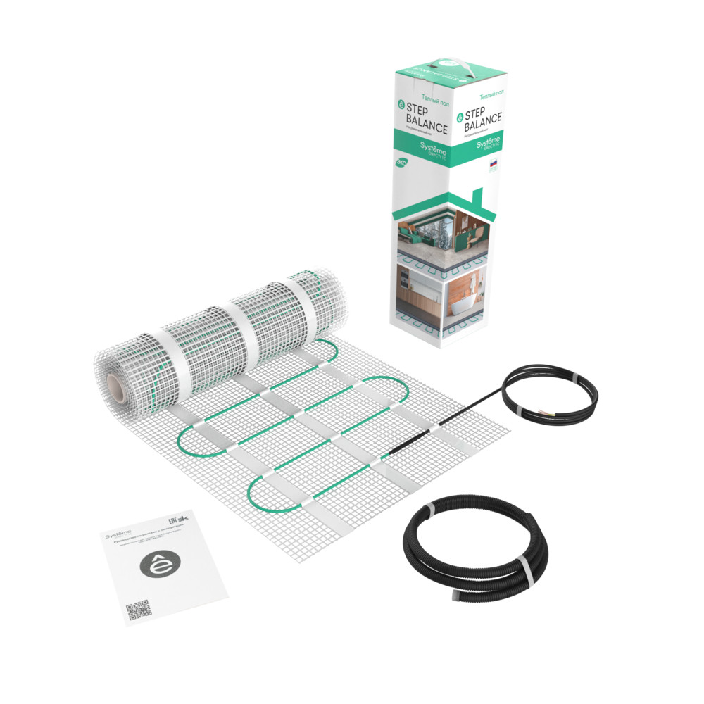 Теплый пол мат нагревательный STEP BALANCE, SBM150005, 150 Вт/м2, 75 Вт, 0,5 м2