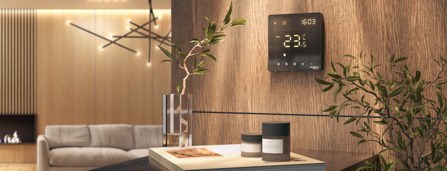 ARTGALLERY ТЕРМОСТАТ Wi-Fi электронный для теплого пола, 16A, в сборе, ЧЁРНЫЙ