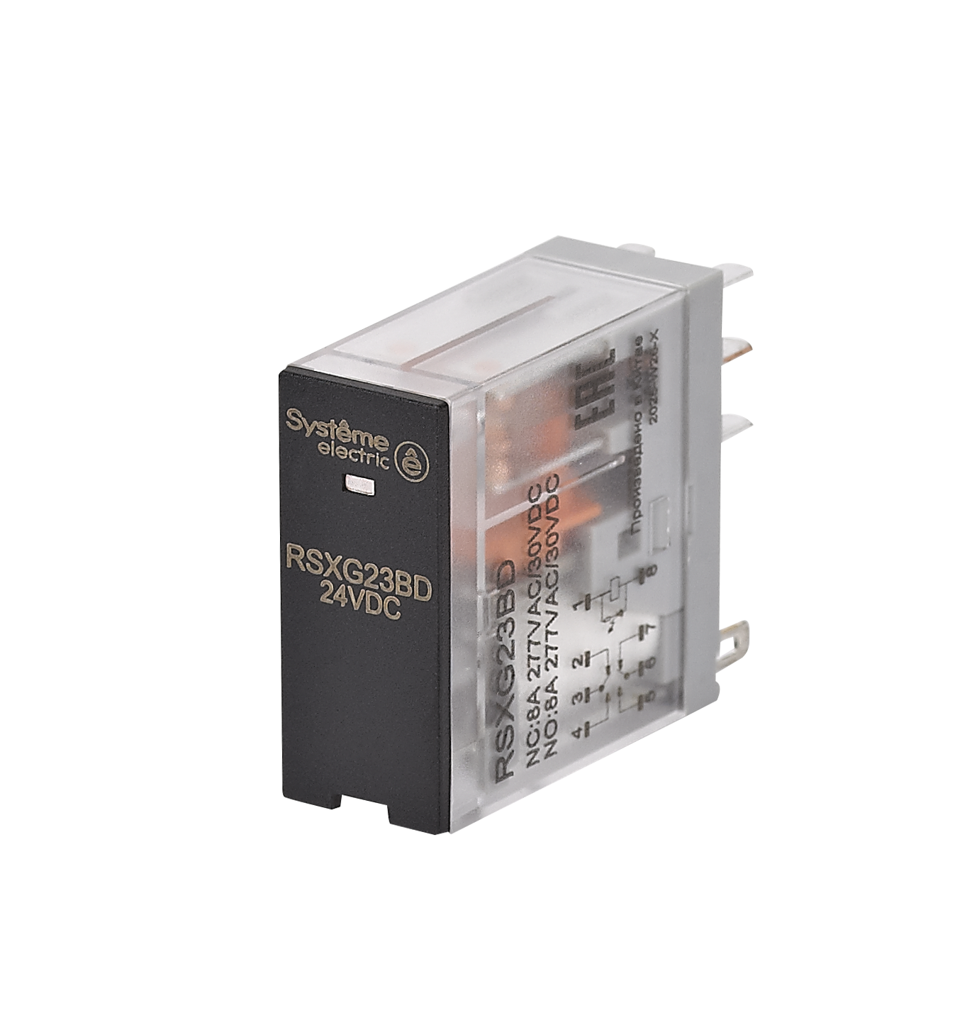 Реле 8A 2CO 24VDC LED