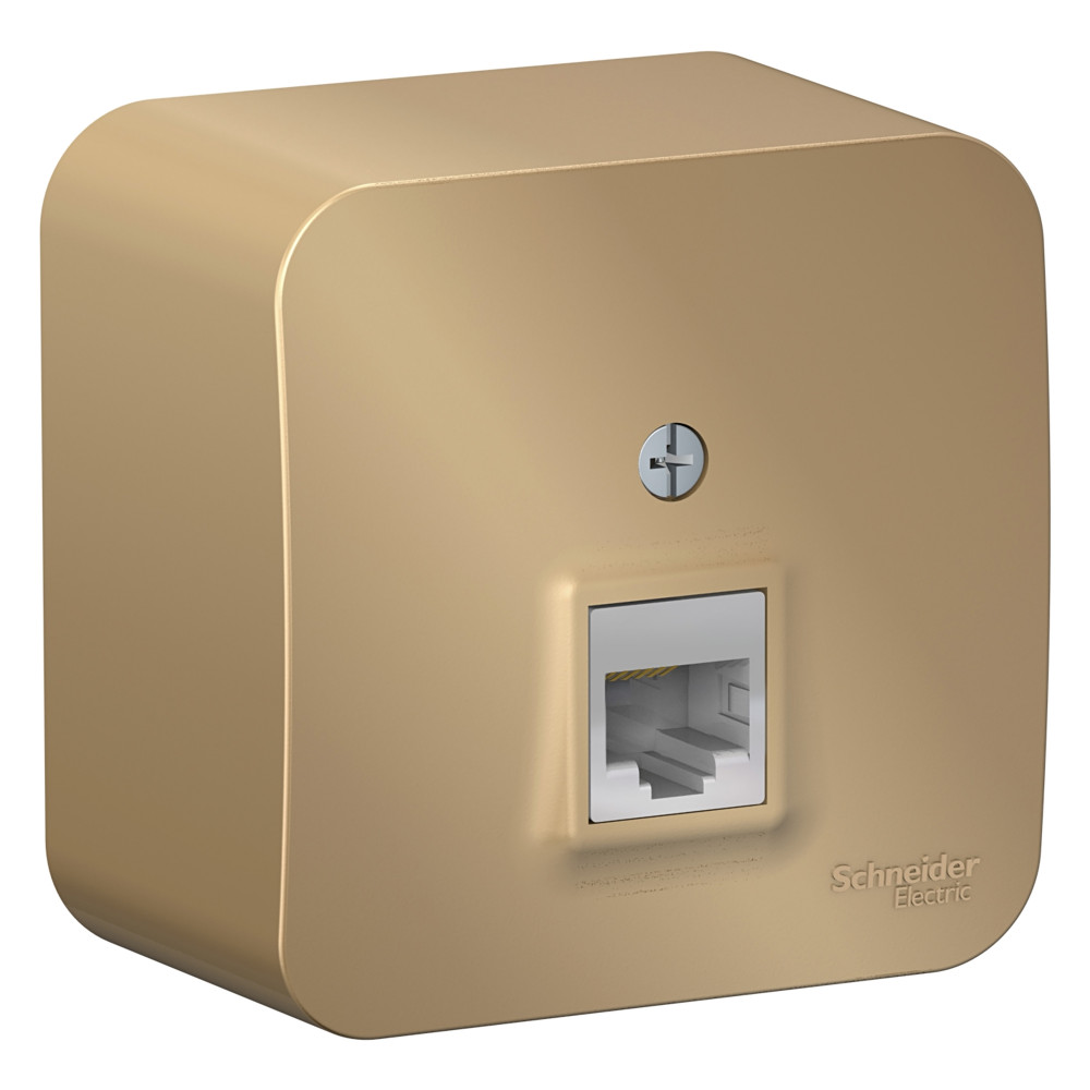 BLANCA О/У РОЗЕТКА компьютерная RJ45, кат.5E, ИЗОЛ.ПЛ.,  ТИТАН