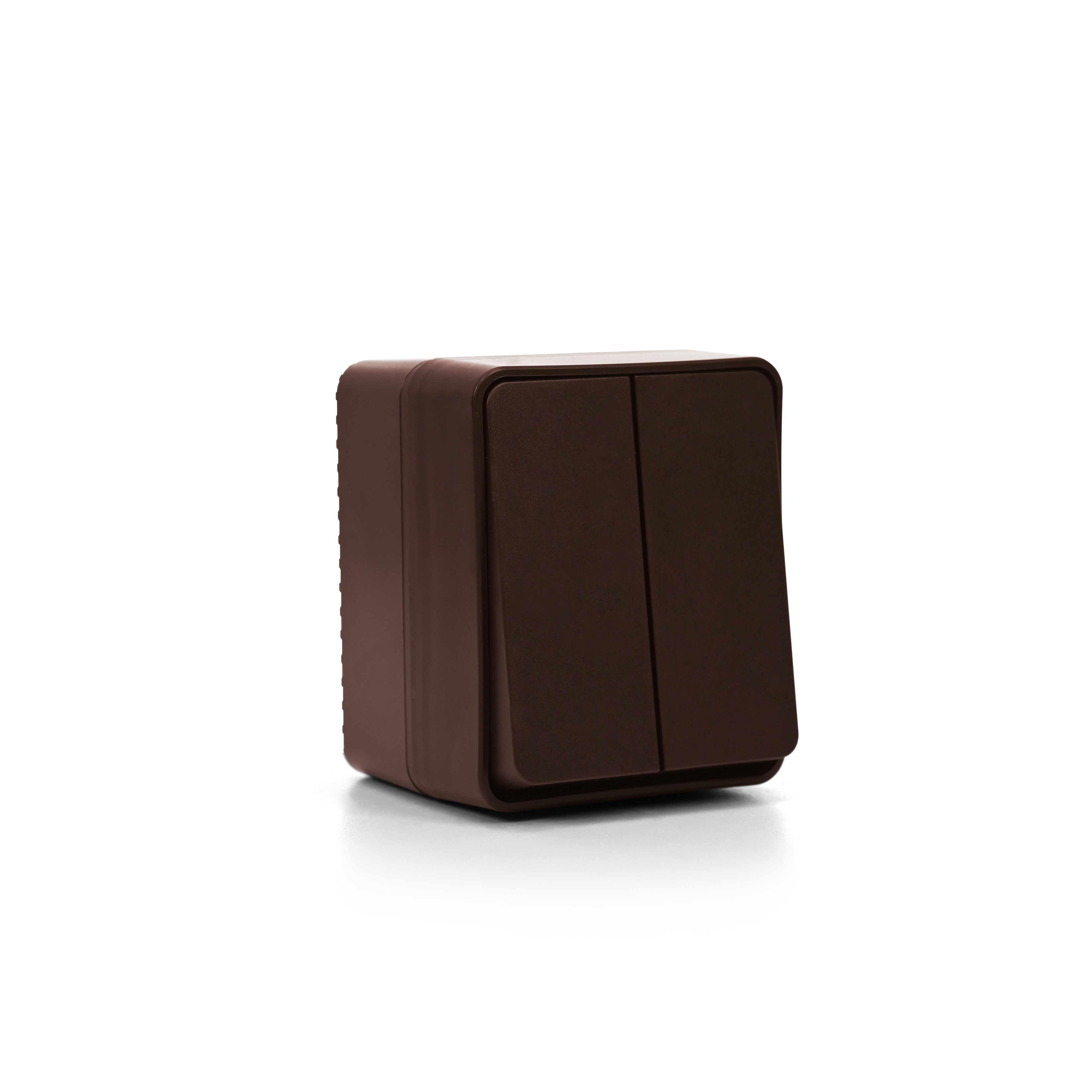 ATLASDESIGN PROFI IP54 О/У 2-клавишный ВЫКЛЮЧАТЕЛЬ, сх.5, 10АХ, КОРИЧНЕВЫЙ