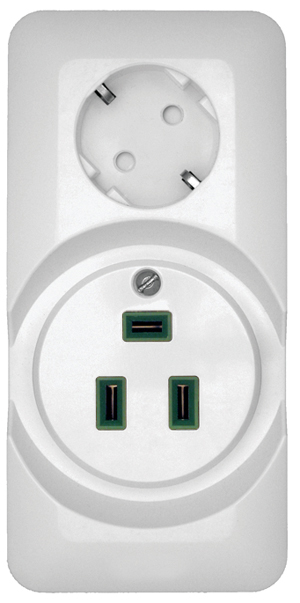 BLANCA О/У РОЗЕТКА комб: ДЛЯ ЭЛЕКТРОПЛИТЫ 32А+силовая, 16А, 250В, БЕЛЫЙ, опт.уп.