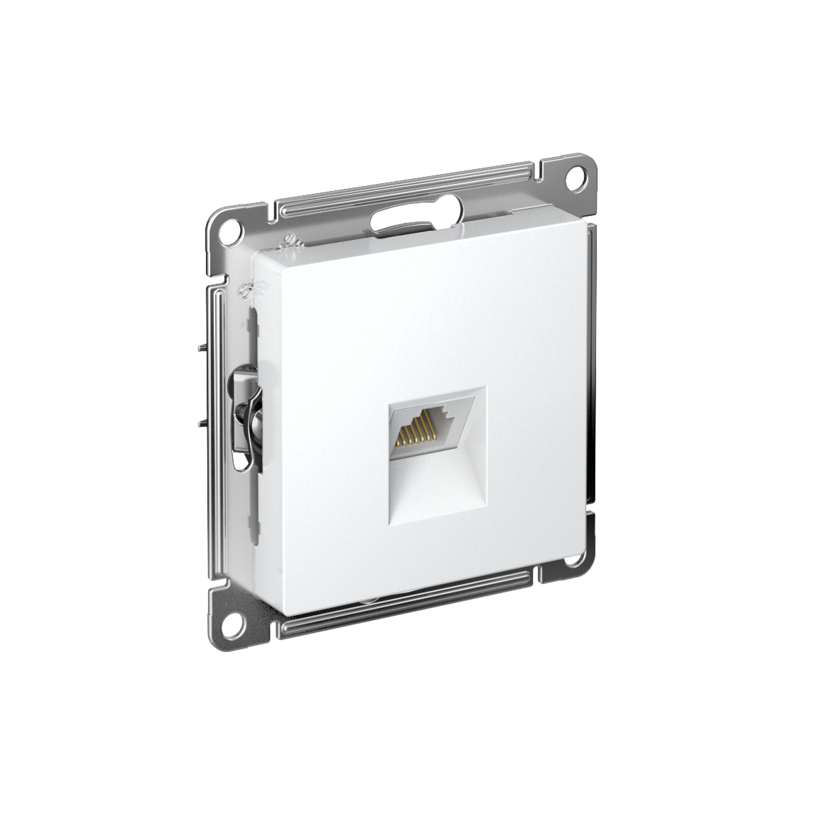 ATLASDESIGN РОЗЕТКА компьютерная RJ45 кат. 5e, механизм, БЕЛЫЙ