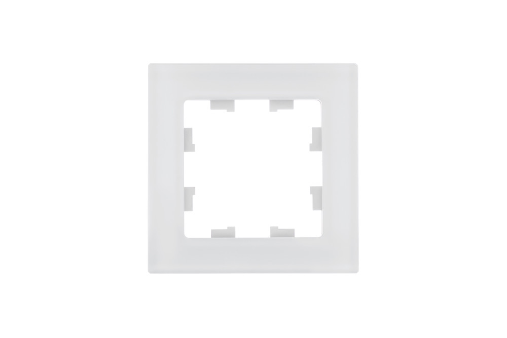 ATLASDESIGN NATURE 1-постовая РАМКА, НАТУРАЛЬНОЕ СТЕКЛО, БЕЛЫЙ