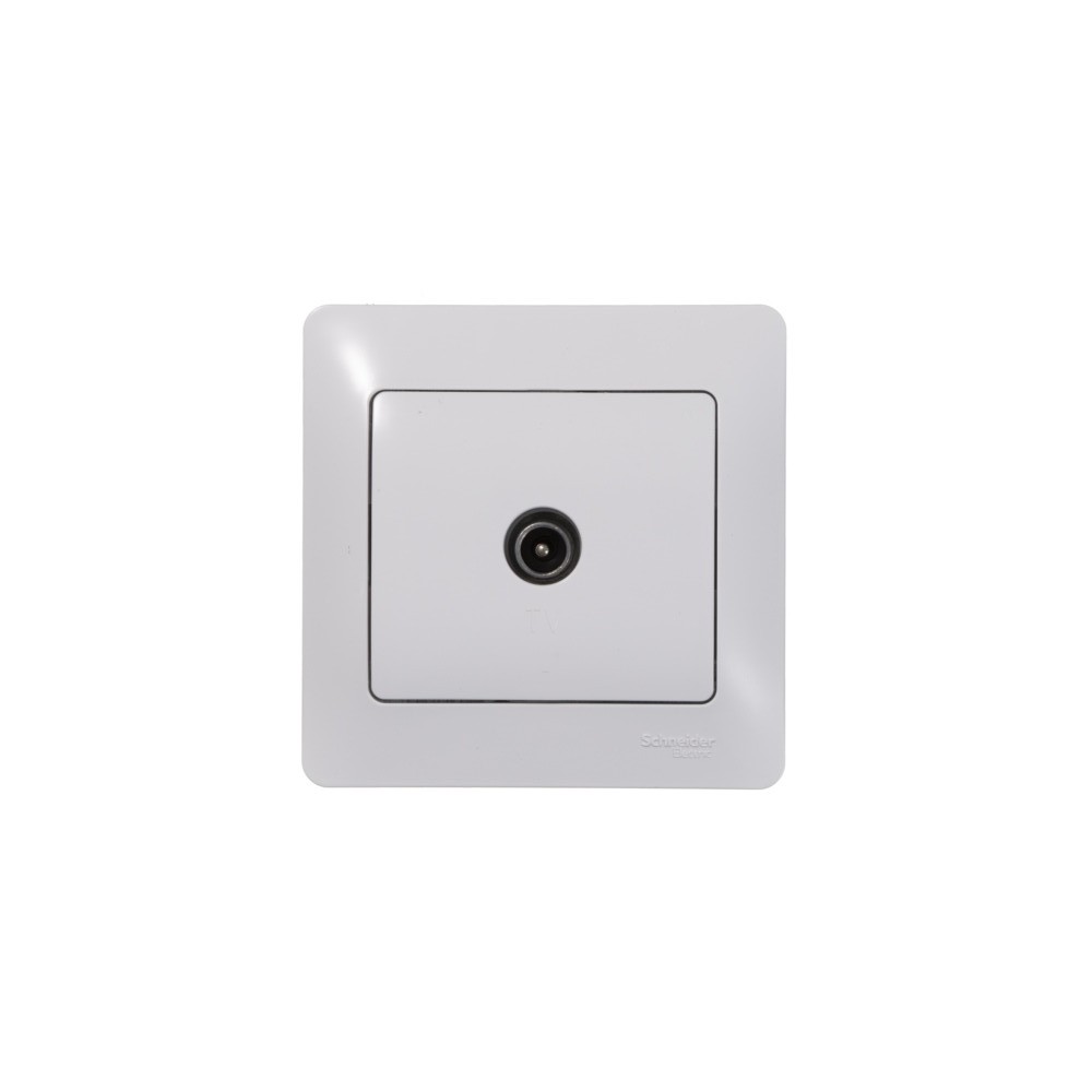 GLOSSA TV РОЗЕТКА проходная 4дБ, механизм, БЕЛЫЙ