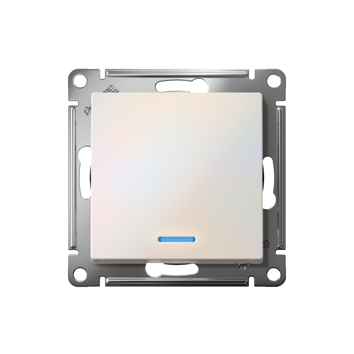 ATLASDESIGN 1-клавишный ВЫКЛЮЧАТЕЛЬ с подсветкой, сх.1а, 10АХ, механизм, ЖЕМЧУГ