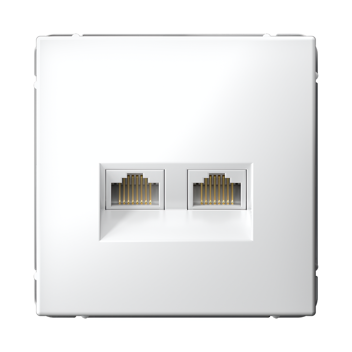ARTGALLERY РОЗЕТКА двойная компьютерная RJ45+RJ45, кат.6А, механизм, БЕЛЫЙ