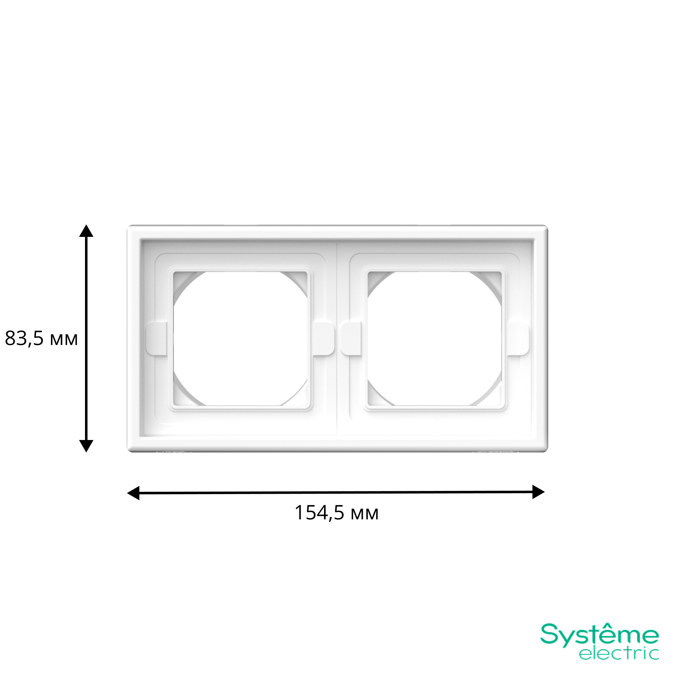 ARTGALLERY 2-постовая РАМКА IP44, БЕЛЫЙ