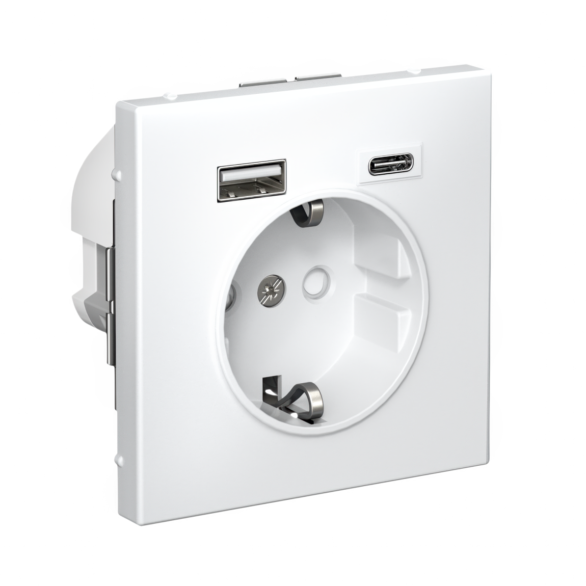 ARTGALLERY РОЗЕТКА 16А с 2 USB A+C, 5В/2,4А/3,0А, 2х5В/1,5А, механизм, БЕЛЫЙ