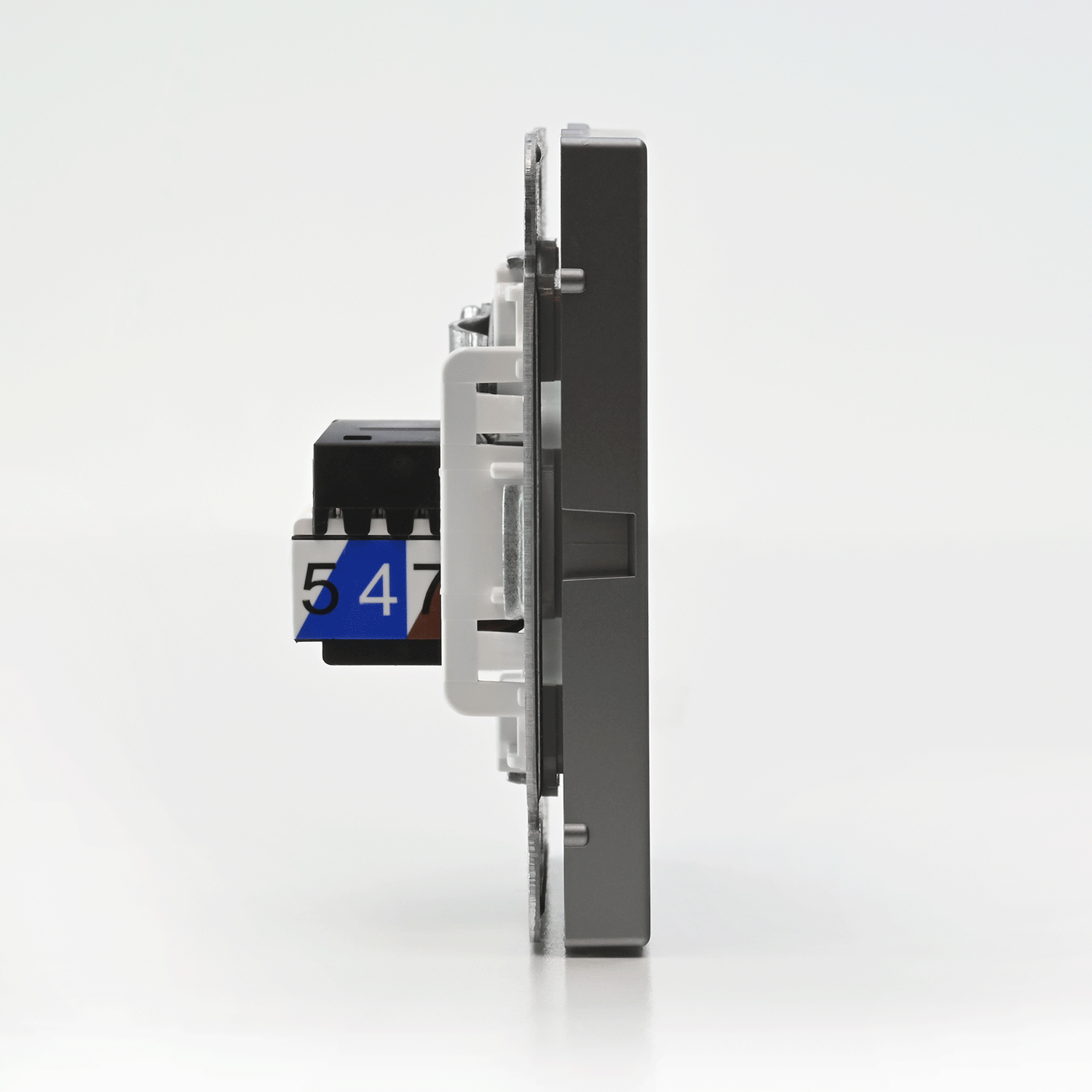 ARTGALLERY РОЗЕТКА двойная ТВ + компьютерная RJ45, кат. 5Е, СТАЛЬ