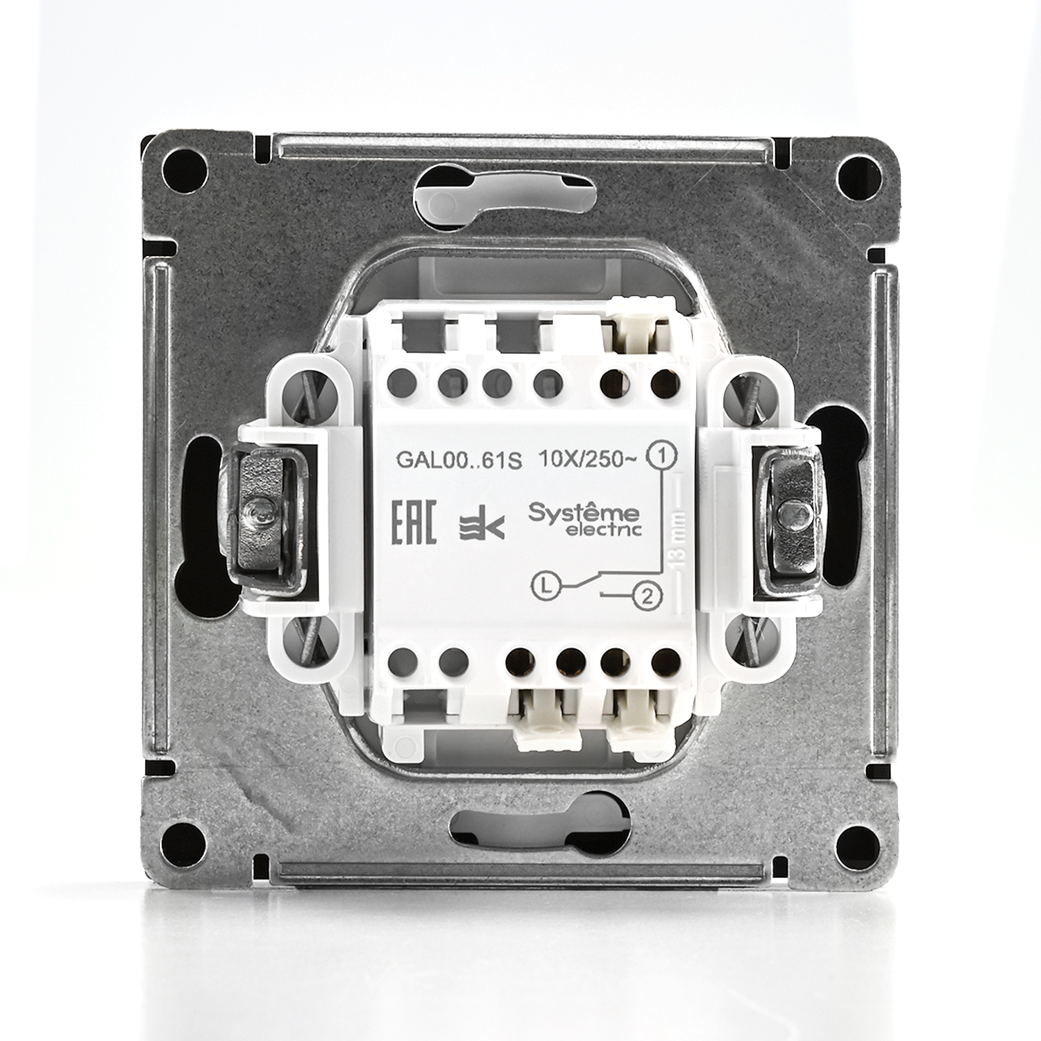 ARTGALLERY 1-клавишный ПЕРЕКЛЮЧАТЕЛЬ, 10АХ, механизм, быстрозажим. клем., КАРБОН