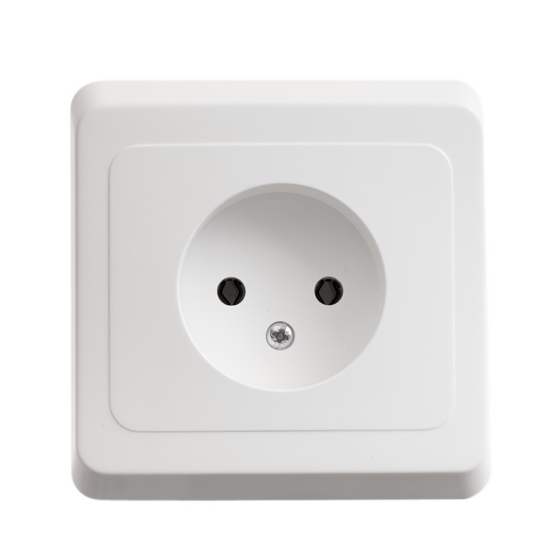 ЭТЮД С/У РОЗЕТКА без заземления без шторок, 16А 250B, БЕЛЫЙ