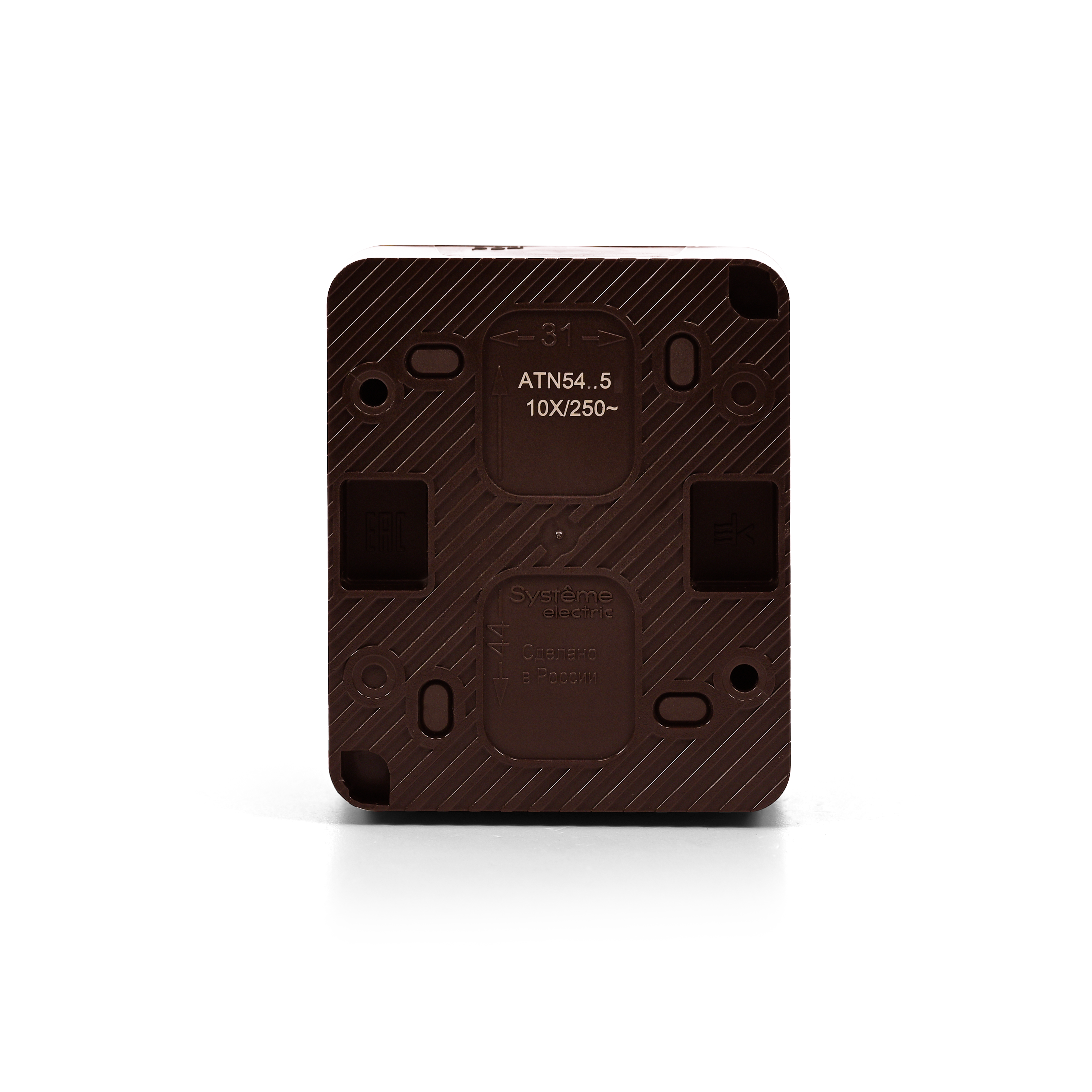 ATLASDESIGN PROFI IP54 О/У 2-клавишный ВЫКЛЮЧАТЕЛЬ, сх.5, 10АХ, КОРИЧНЕВЫЙ