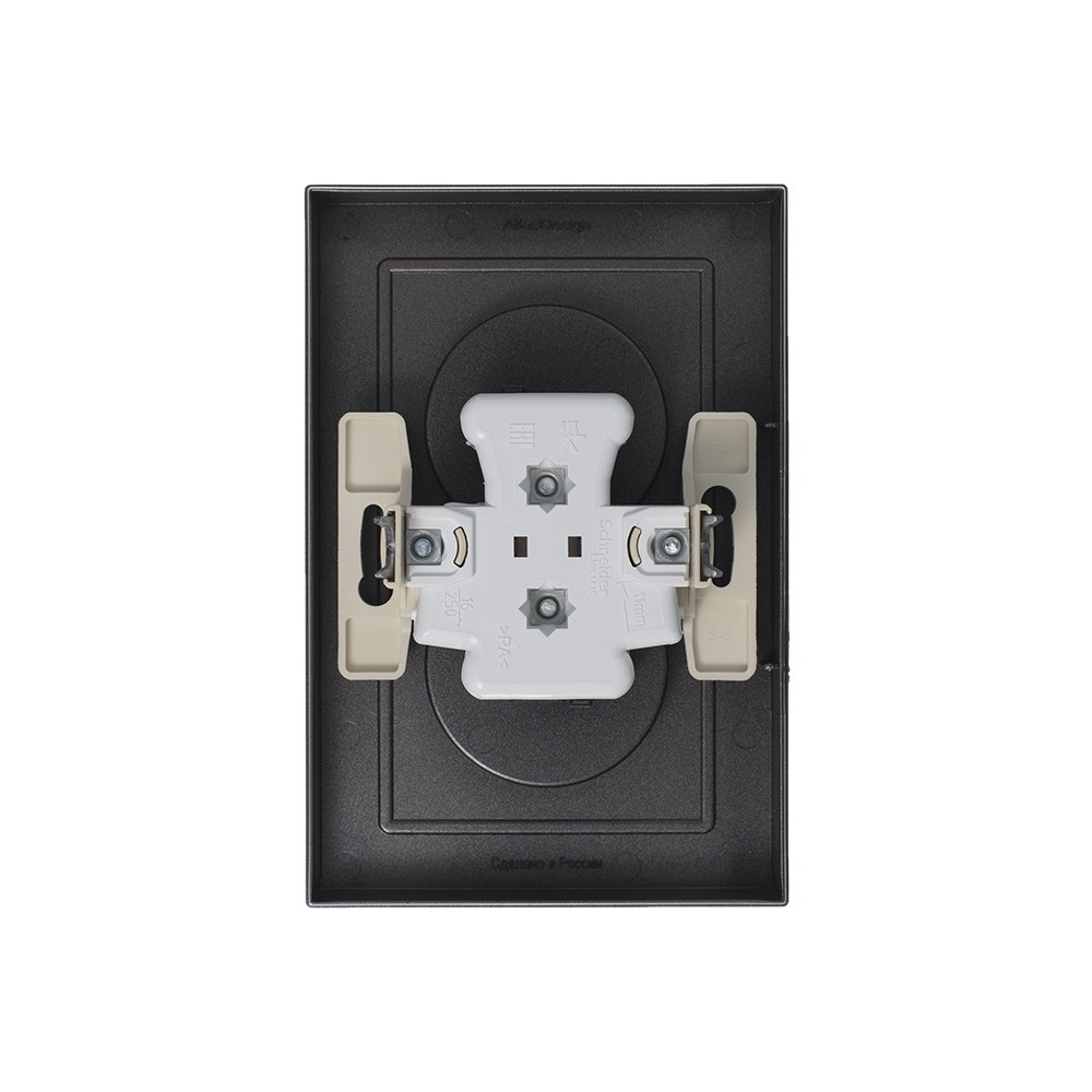 ATLASDESIGN РОЗЕТКА двойная без заземления, 16А, в сборе, МОККО