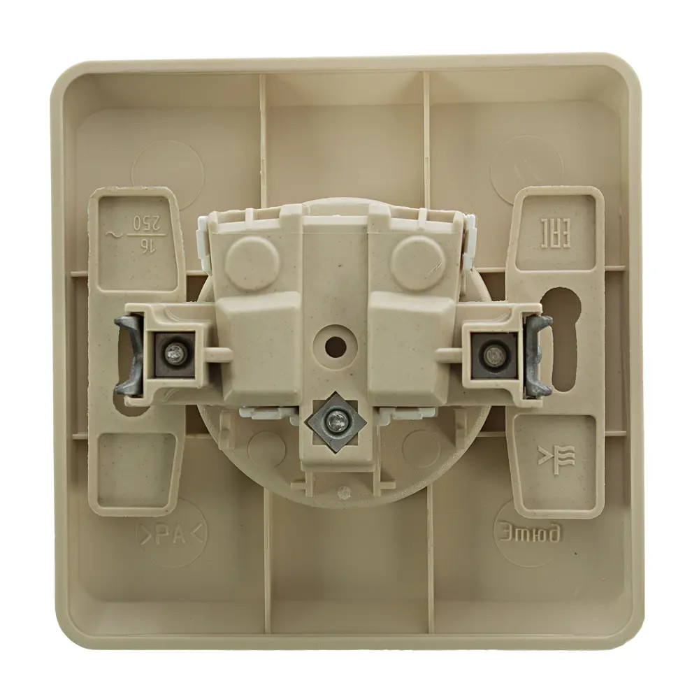 ЭТЮД С/У РОЗЕТКА без заземления без шторок, 16А 250B, КРЕМОВЫЙ