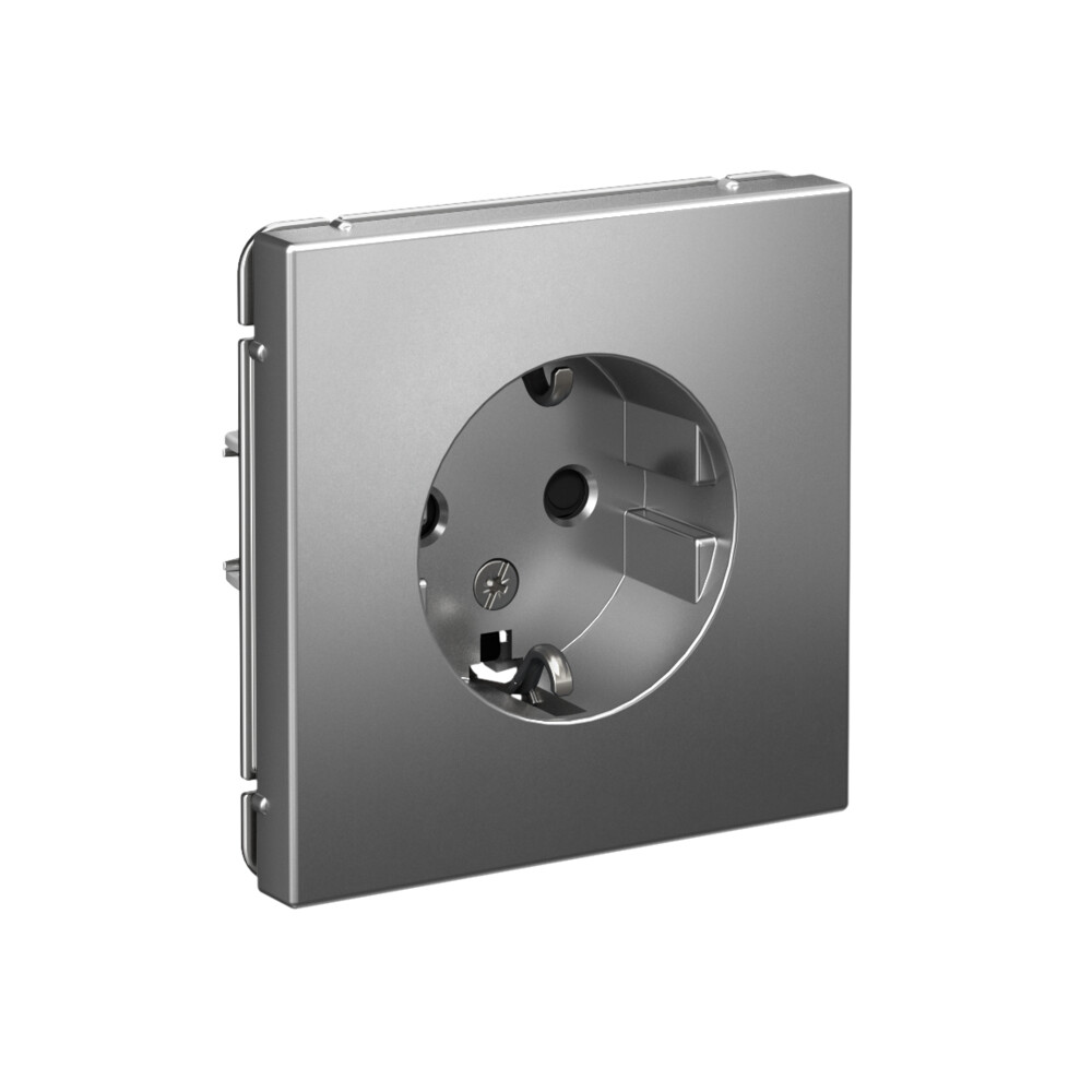 ARTGALLERY РОЗЕТКА с заземлением со шторками, 16А, механизм, СТАЛЬ