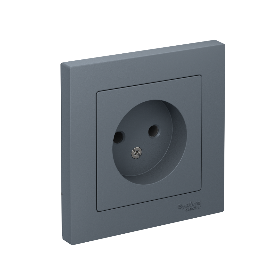 ATLASDESIGN РОЗЕТКА без заземления без шторок, 16А, в сборе, ГРИФЕЛЬ