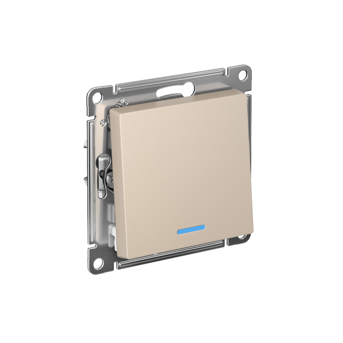 ATLASDESIGN 1-клавишный ВЫКЛЮЧАТЕЛЬ с подсветкой, сх.1а, 10АХ, механизм, ПЕСОЧНЫЙ