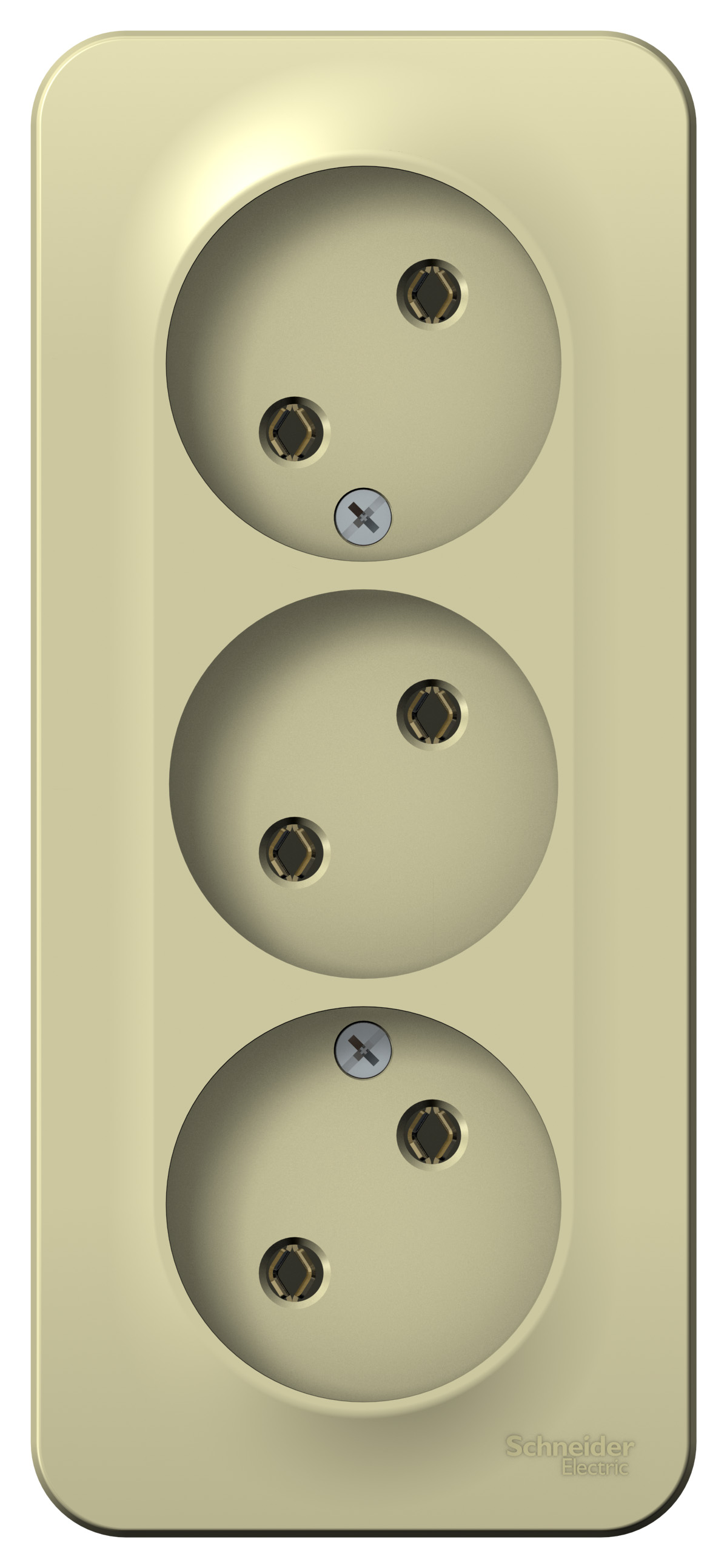 BLANCA О/У РОЗЕТКА 3-ая без заземления без шторок, ИЗОЛ.ПЛ., 16А, 250В, БЕЖЕВЫЙ