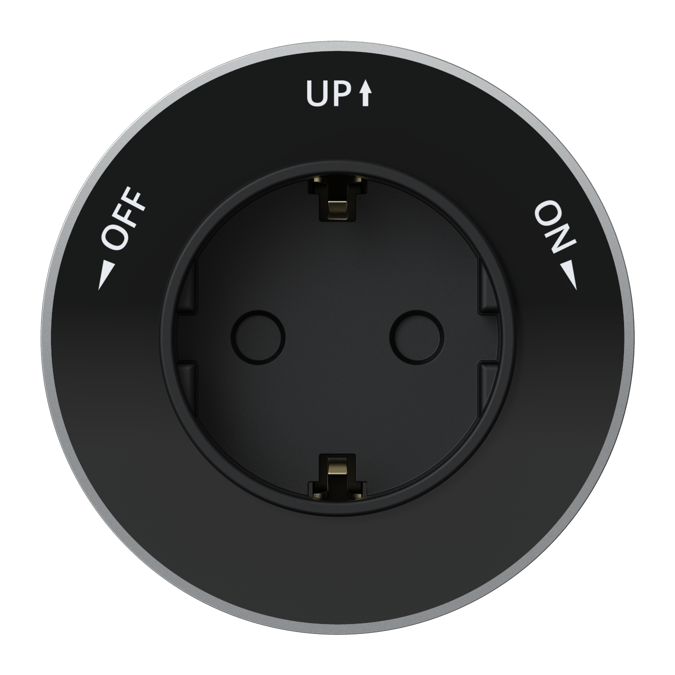 MULTITRACK Розетка 2К+З круглая 16 А/250 В АНТРАЦИТ