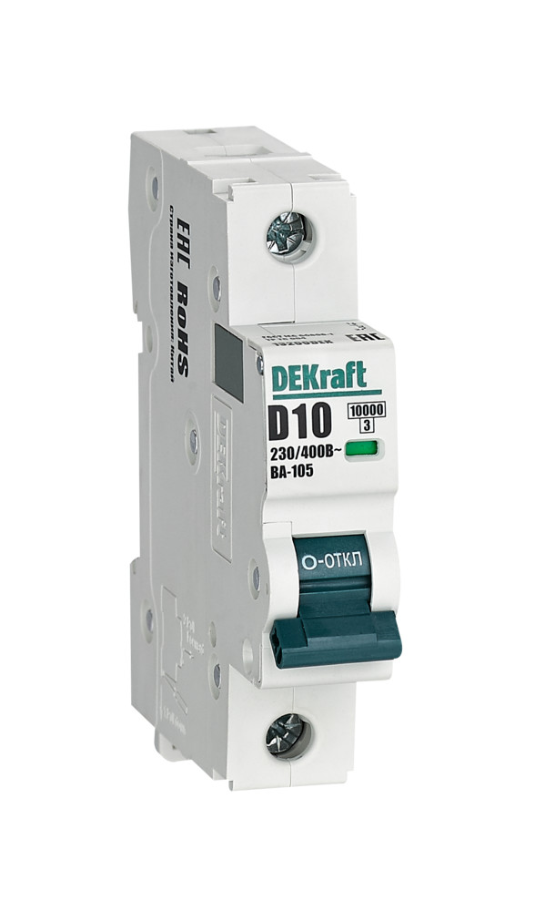 Автоматический выключатель ВА-105 1P 10А D 10кА