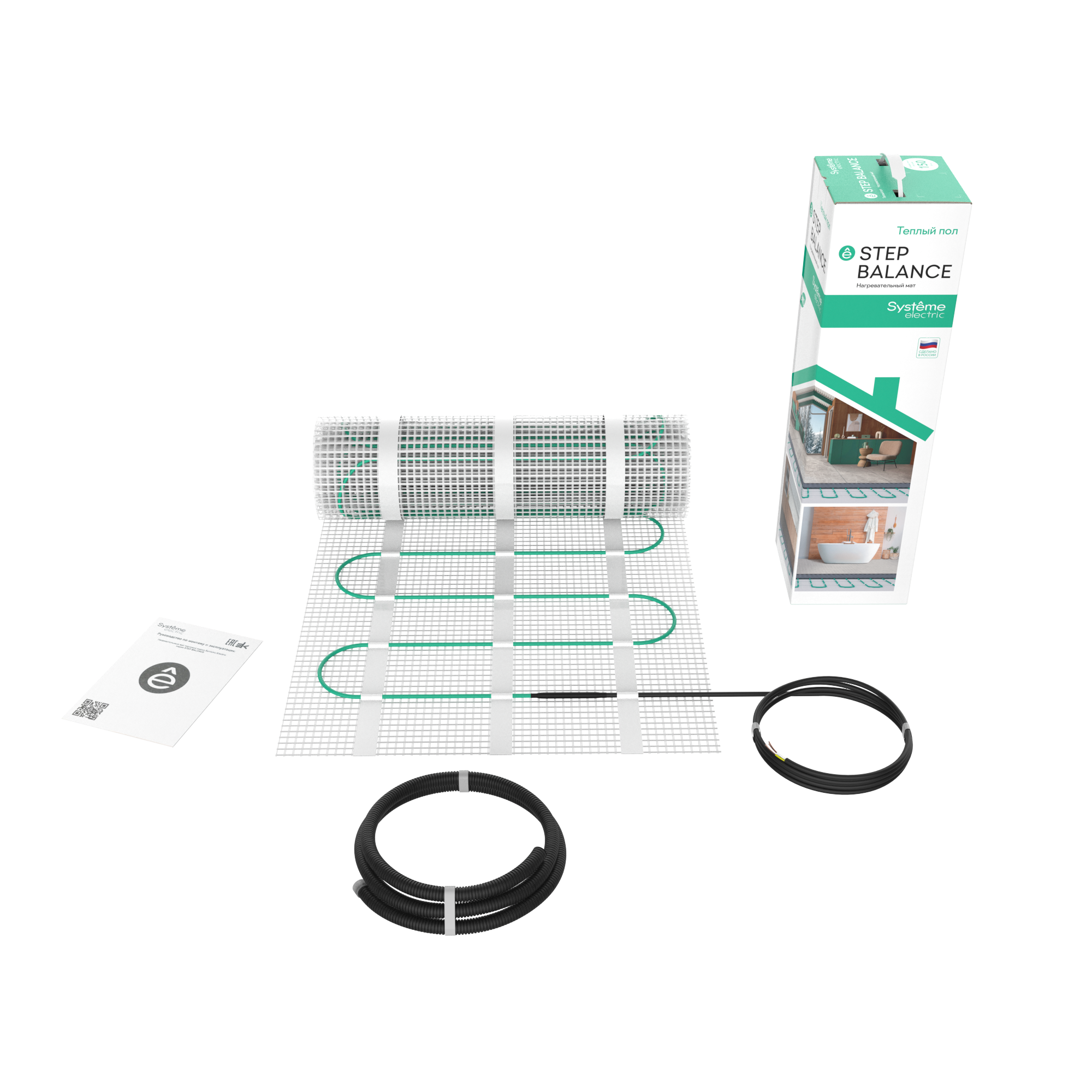 Теплый пол мат нагревательный STEP BALANCE, SBM150005, 150 Вт/м2, 75 Вт, 0,5 м2