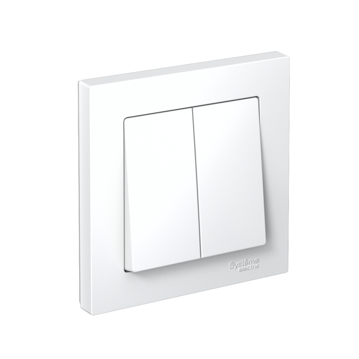 ATLASDESIGN 2-клавишный ВЫКЛЮЧАТЕЛЬ, сх.5, 10АХ, в сборе, БЕЛЫЙ