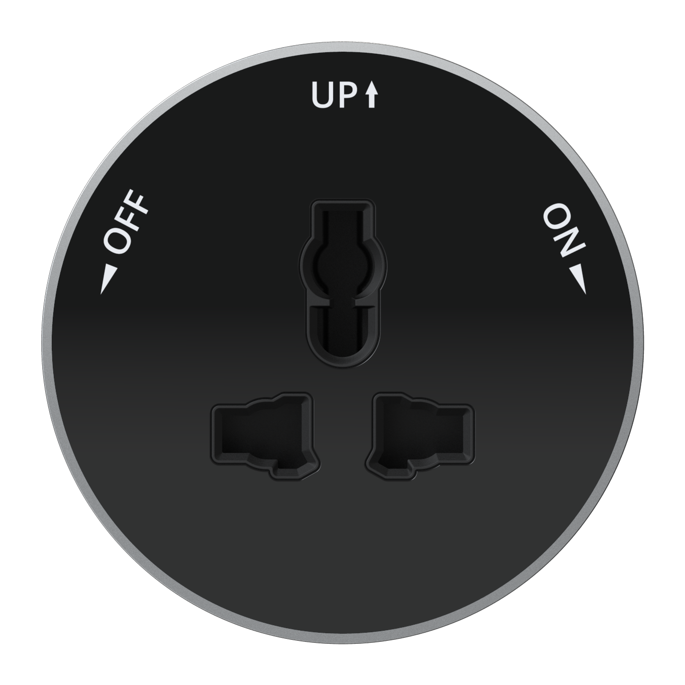 MULTITRACK Розетка универсальная круглая 13 А/250 В АНТРАЦИТ