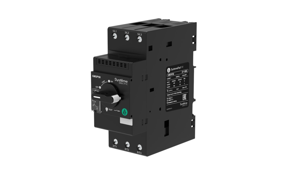 АВТ.ВЫКЛ.ЗАЩ.ДВ. GM3P 48-65A КОМБ.РАСЦЕПИТЕЛЬ ПОВ.РУК. ВИНТ.ЗАЖ. (GV3P65)