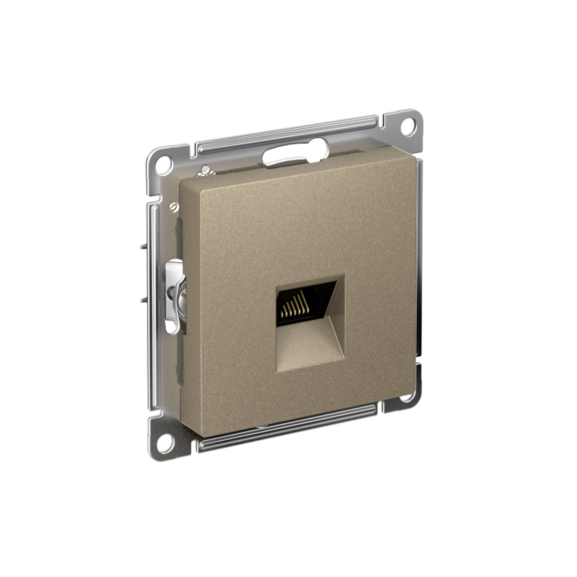 ATLASDESIGN РОЗЕТКА компьютерная RJ45 кат. 6A, механизм, ШАМПАНЬ
