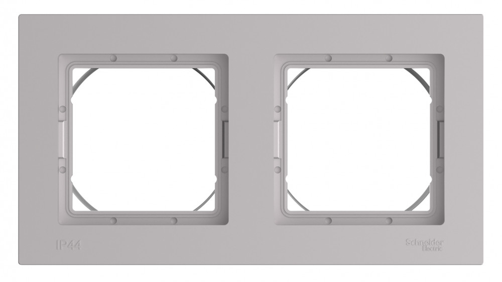 ATLASDESIGN AQUA 2-постовая РАМКА, IP44, АЛЮМИНИЙ