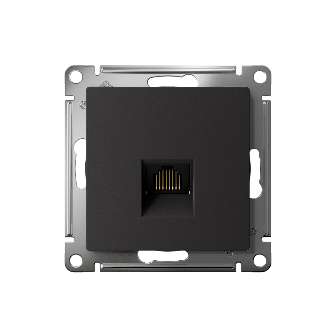 ATLASDESIGN РОЗЕТКА компьютерная RJ45 кат. 5e, механизм, КАРБОН