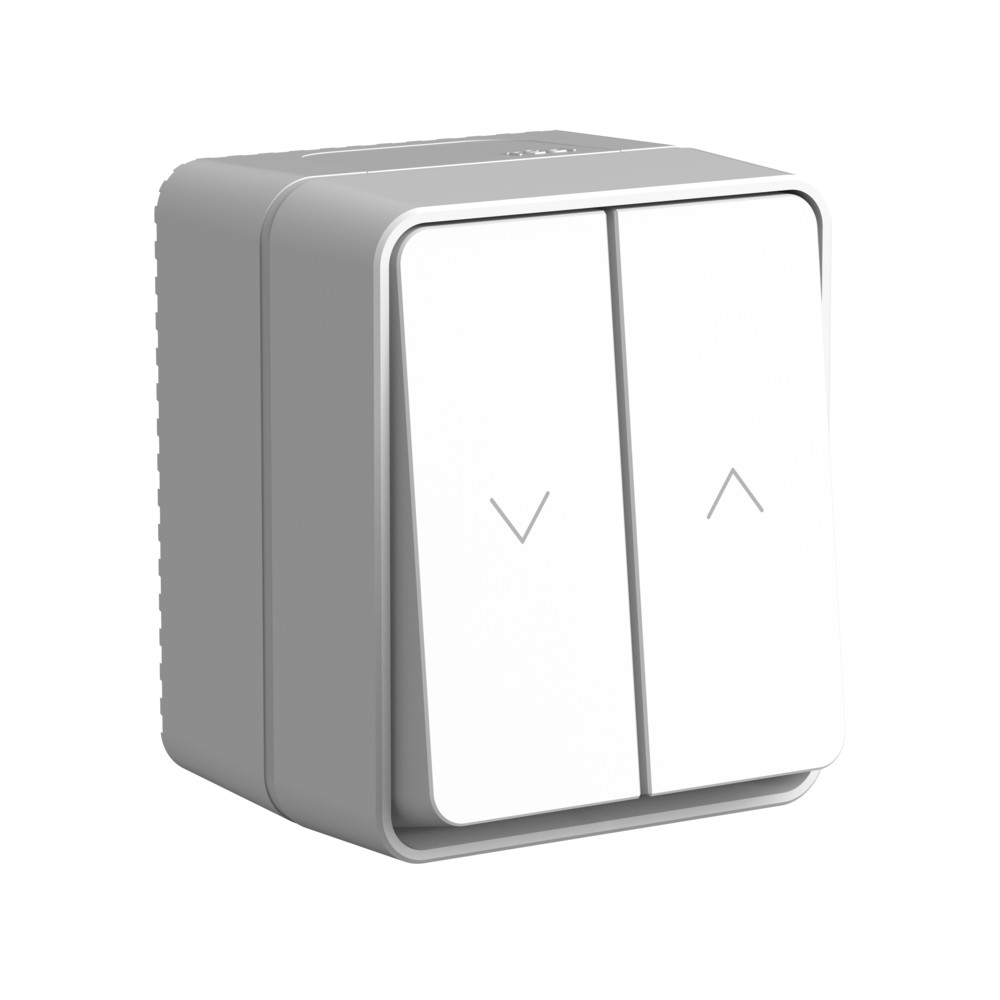 ATLASDESIGN PROFI IP54 2-клавишный ВЫКЛЮЧАТЕЛЬ ДЛЯ ЖАЛЮЗИ, 2хсх.4, СЕРЫЙ