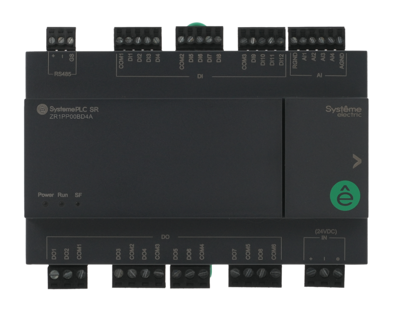 Интеллектуальное реле SR1; 24 VDC; 24 IO: 12 DI, 8 DO (реле); 4 AI; 1xRS485